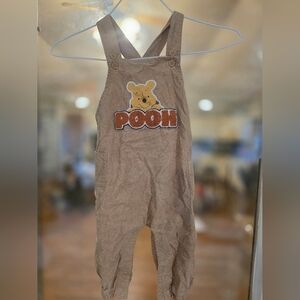 Disney Pooh Tan Kids Overalls Corduroy 18m Toddler